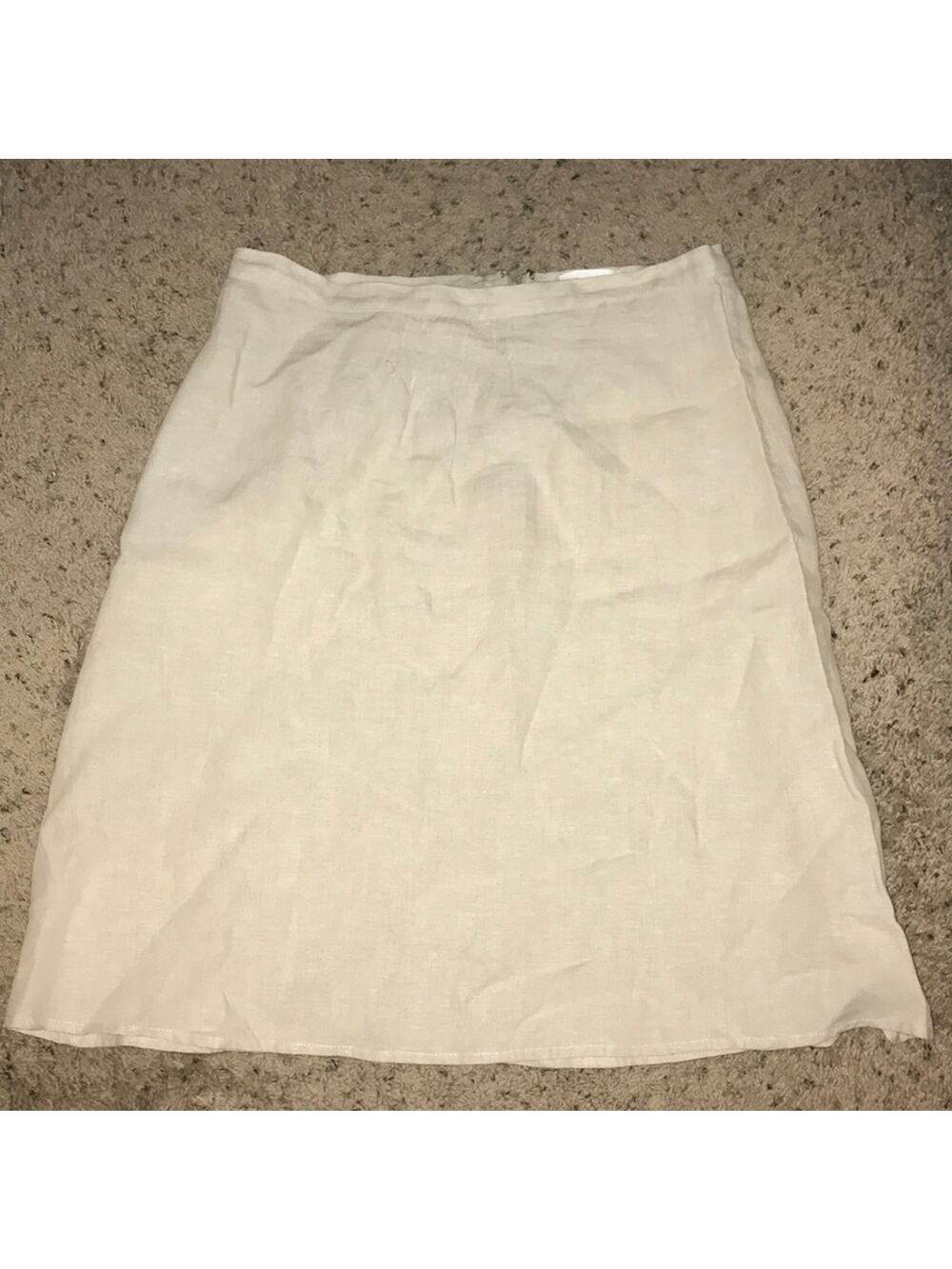 Kate Hill linen off white skirt size 10